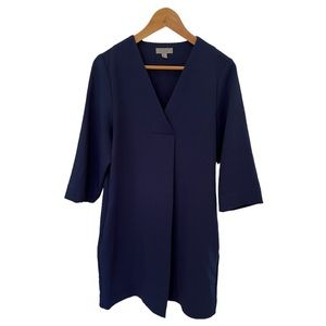 COS Blue/Purple V-Neck Tunic Dress